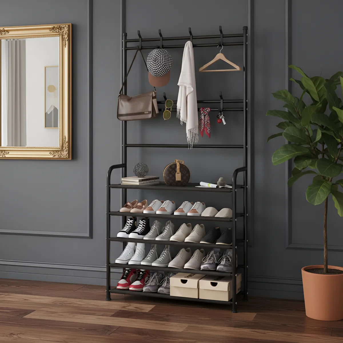 Estante Organizador de Zapatos y Abrigos