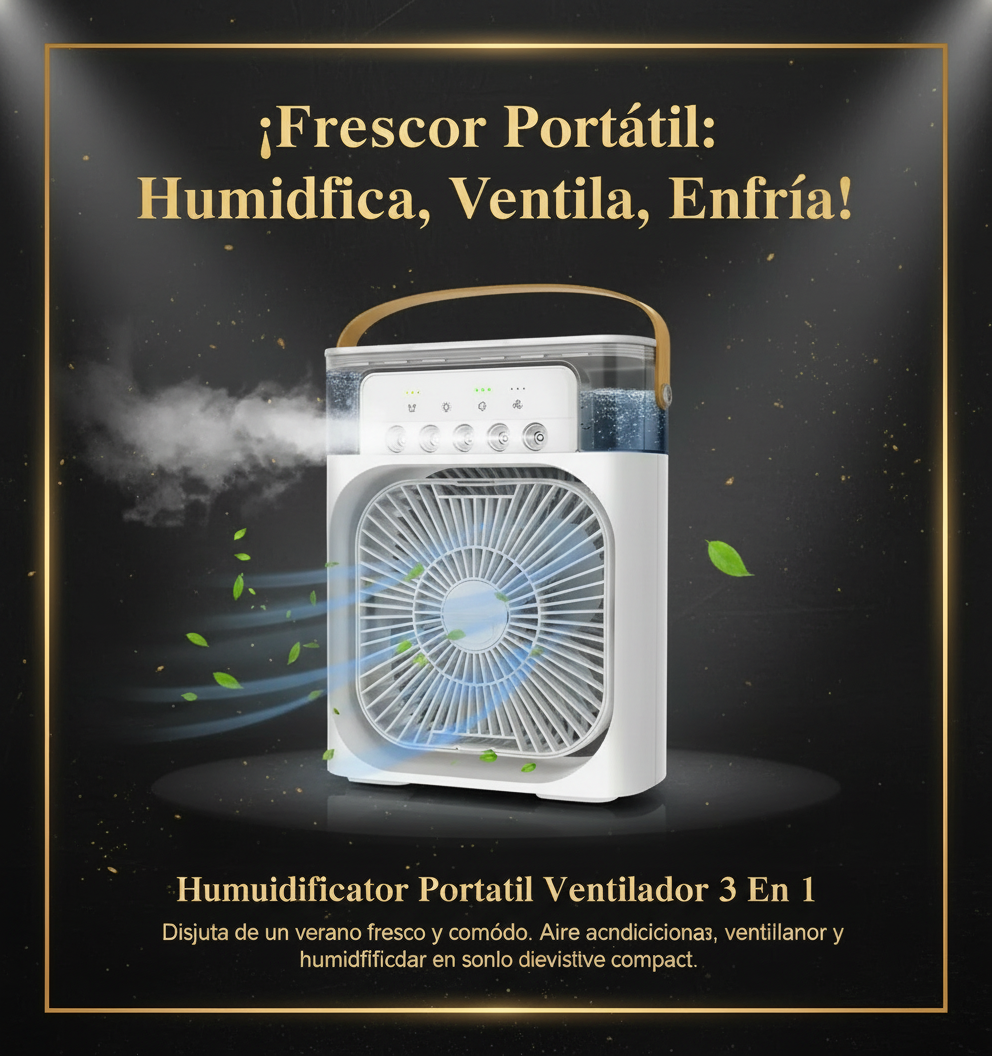 Humidificador portátil Ventilador 3 en 1