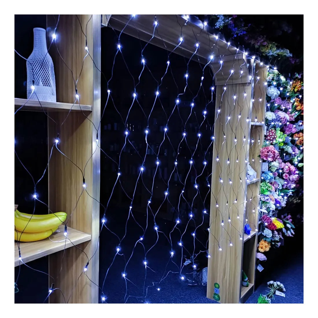 RED NAVIDEÑA 1.5 X1.5 LED LIGHT